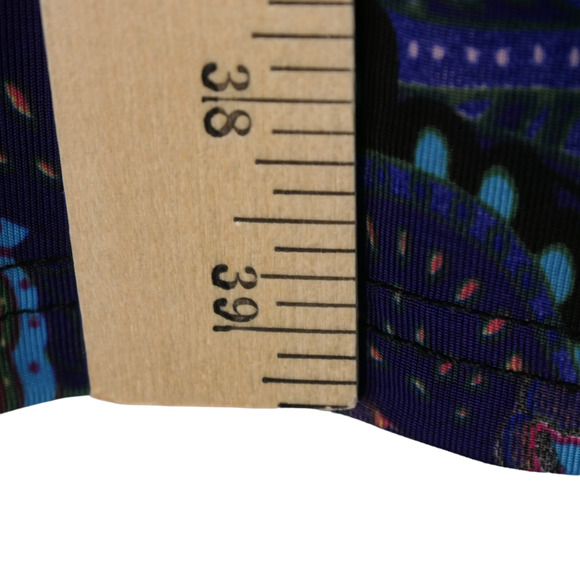 Reborn Sheath Dress Womens Large Blue Purple Multi Floral Flare Sleeves Boho - Picture 7 of 11